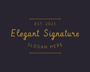 Elegant Cursive Business logo design