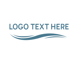 Simple Wave Wordmark logo