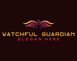 Flying Angelic Guardian logo design