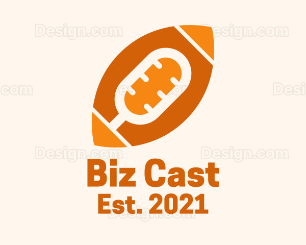 Rugby Sports Podcast Microphone Logo
