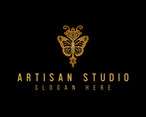 Key Butterfly Wings logo design