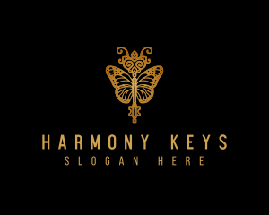 Key Butterfly Wings logo design