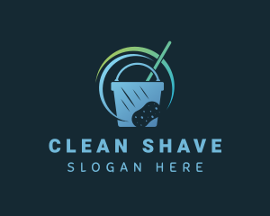 Cleaning Sponge Bucket logo design