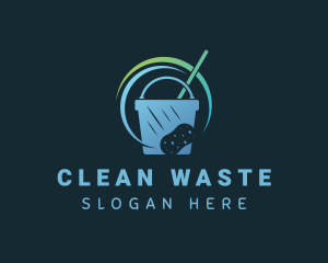 Cleaning Sponge Bucket logo design