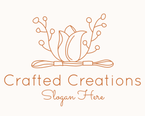 Tulip Embroidery Floss logo design