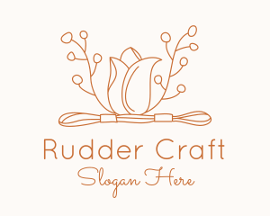 Tulip Embroidery Floss logo design