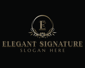 Elegant Floral Boutique logo design