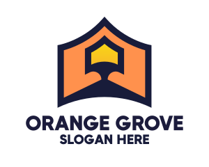 Modern Orange Crown logo design