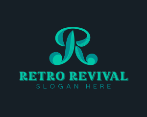 Stylish Retro Company Letter R logo design