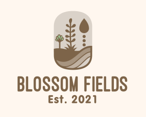 Nature Field Droplet  logo design