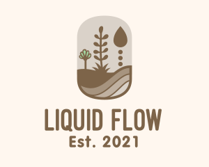 Nature Field Droplet  logo design