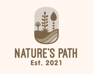 Nature Field Droplet  logo design