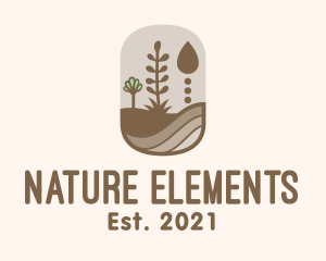 Nature Field Droplet  logo design