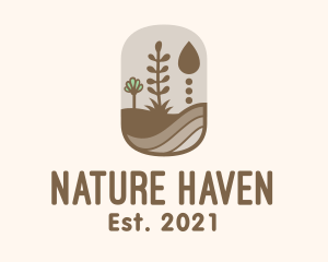 Nature Field Droplet  logo design