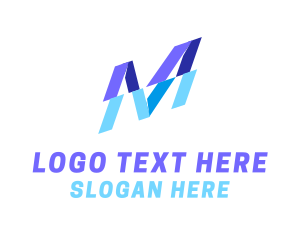 Modern Split Business Letter M  logo