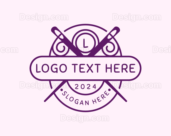 Needle Sewing Thread Logo