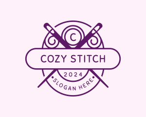 Needle Sewing Thread logo design