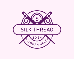 Needle Sewing Thread logo design