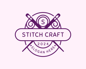 Needle Sewing Thread logo design