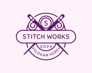 Needle Sewing Thread logo design