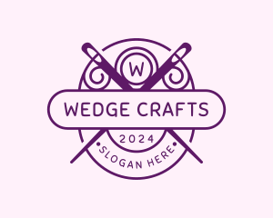 Needle Sewing Thread logo design