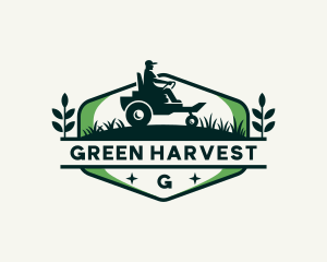 Farming Tractor Harvest Field logo design