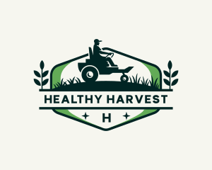 Farming Tractor Harvest Field logo design