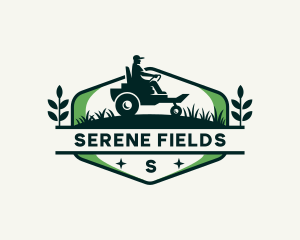 Farming Tractor Harvest Field logo design