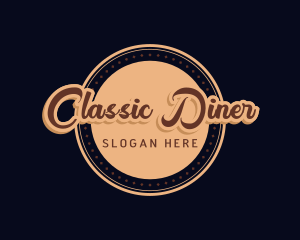 Retro Cursive Diner logo