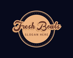 Retro Cursive Diner logo design