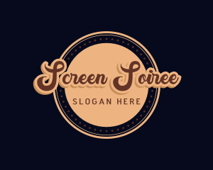 Retro Cursive Diner logo design