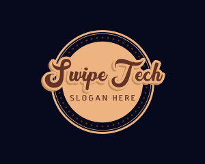 Retro Cursive Diner logo design