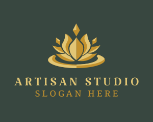 Gold Lotus Yoga Studio  logo design