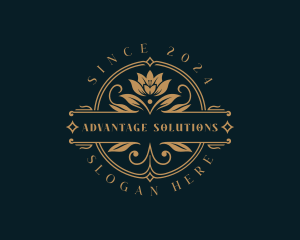 Floral Lotus Flower logo design