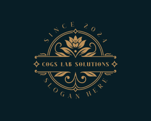 Floral Lotus Flower logo design