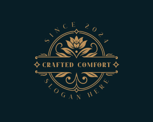 Floral Lotus Flower logo design