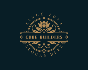 Floral Lotus Flower logo design