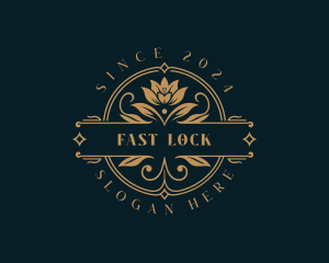 Floral Lotus Flower logo design