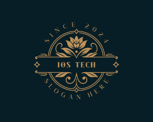 Floral Lotus Flower logo design