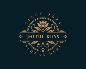 Floral Lotus Flower logo design