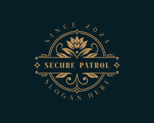 Floral Lotus Flower logo design