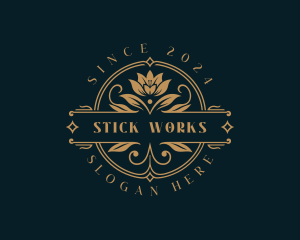 Floral Lotus Flower logo design