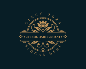 Floral Lotus Flower logo design