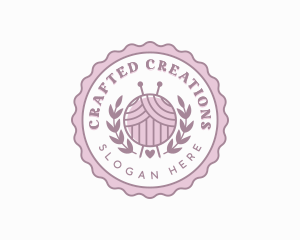 Crochet Knitting Yarn logo design