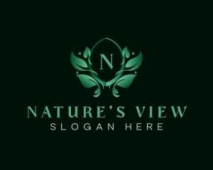 Natural Organic Leaf  logo design