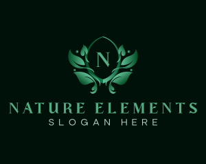 Natural Organic Leaf  logo design