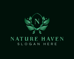 Natural Organic Leaf  logo design