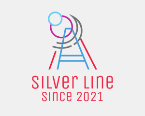 Telescope Line Art logo design