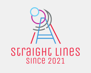 Telescope Line Art logo design