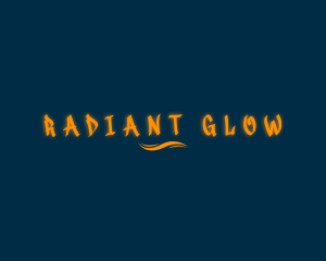 Orange Glow Wave logo design